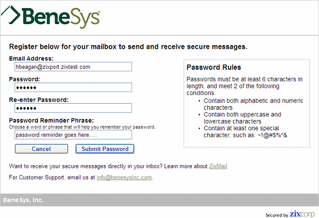 BeneSys Secure Email User Awareness Program
